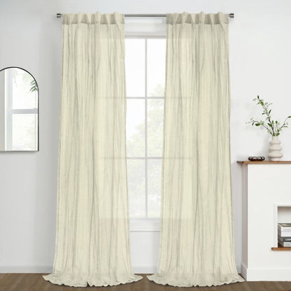 Paloma Sheer Dual Header Curtain Panel