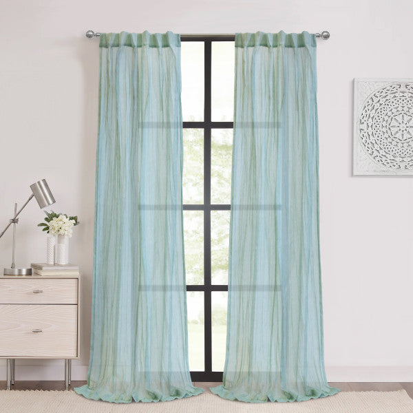 Paloma Sheer Dual Header Curtain Panel