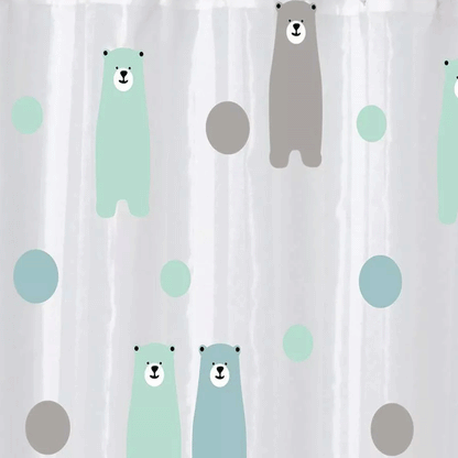 Happy Bear PEVA Shower Curtain