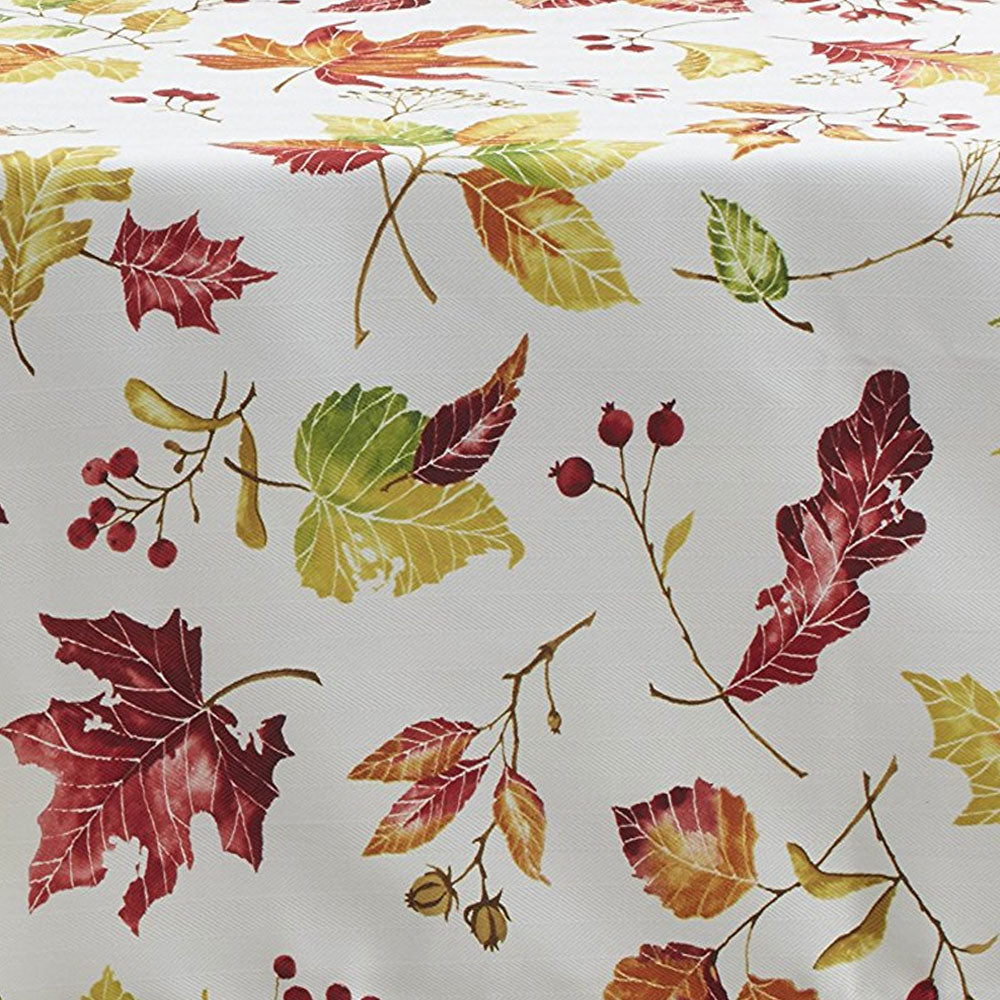 Closeup of Leaves of Change Fabric Tablecloth