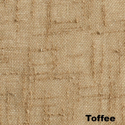 up close shot of Toffee New Castle Grommet Top Patio Panel fabric