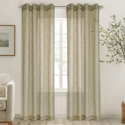 Boucle Sheer Grommet Curtain Panel