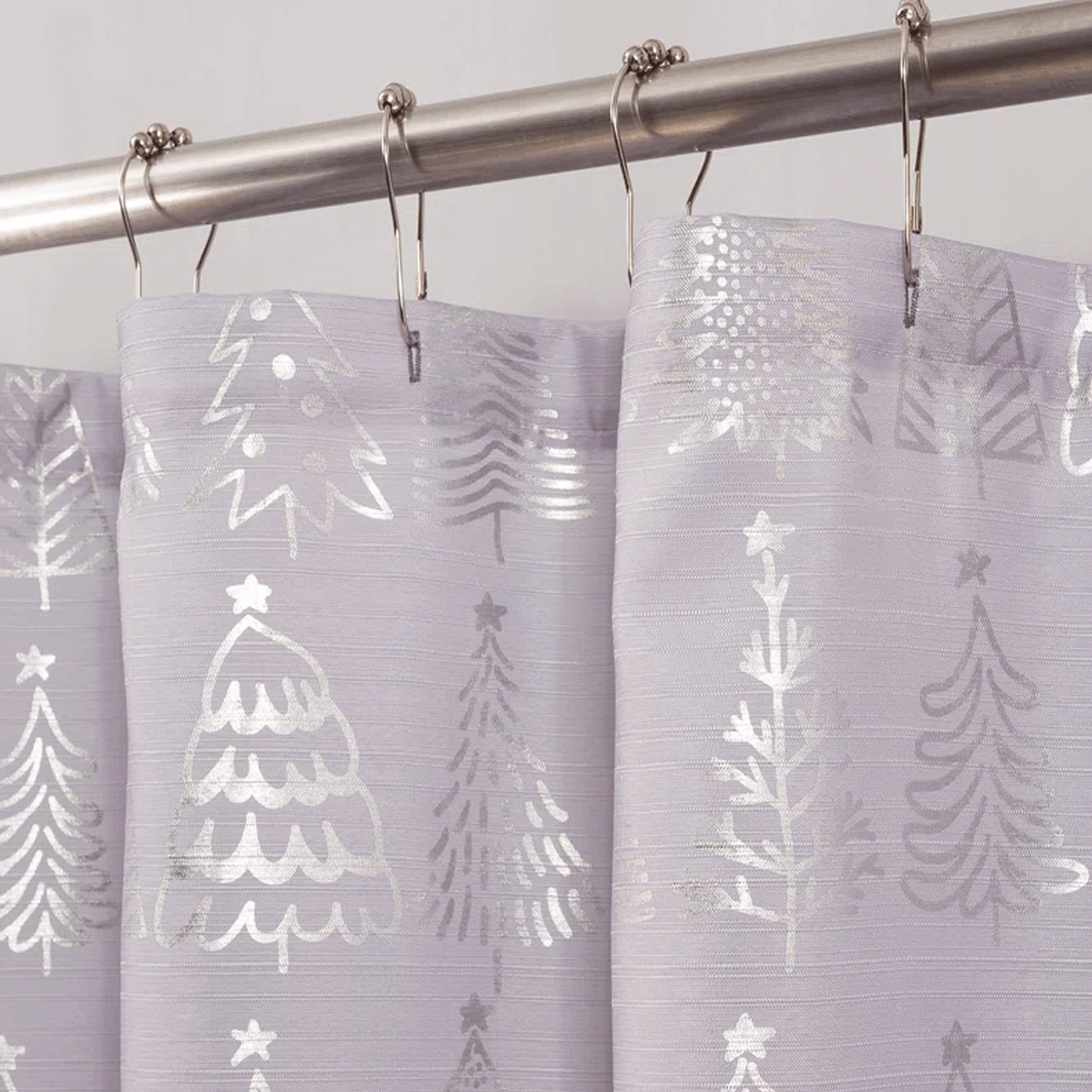 Christmas Forest Fabric Shower Curtain