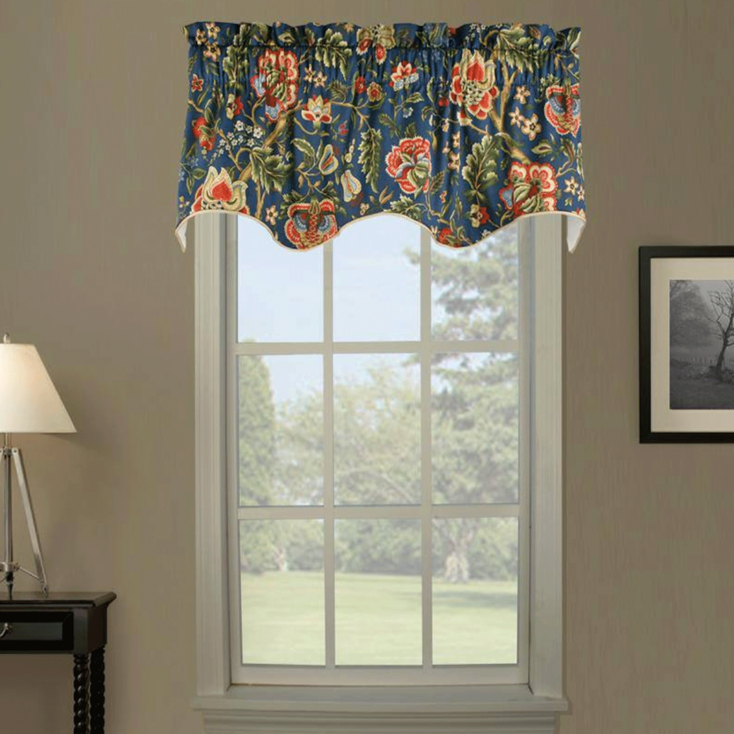 Ellis Curtain Meadow 22 in. L Polyester Lined Tie-Up Valance in
