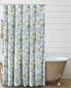 Hydrangea Fabric Shower Curtain