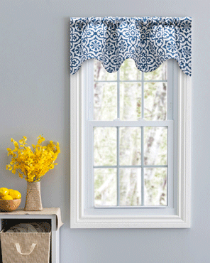 Athens Lined Scalloped Valance
