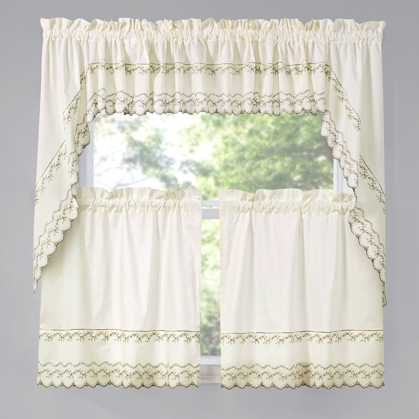 Beverly Tier Pair, Valance, or Swag Pair – CurtainShop.com