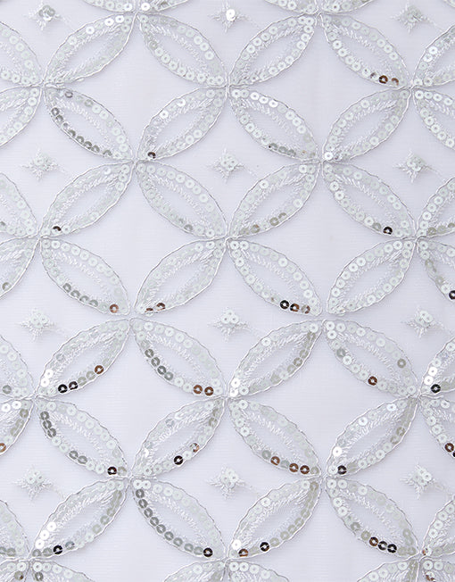 Brenda Metallic Embroidered Grommet Panel