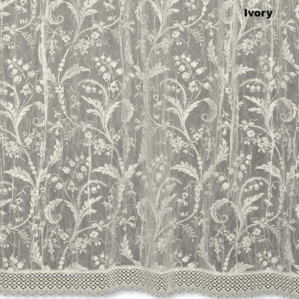 Coventry Lace Panel with Macrame-Trim Heritage Lace Ivory