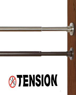 DUO Indoor & Outdoor Extra Wide Stainless-Steel Tension Curtain Rod