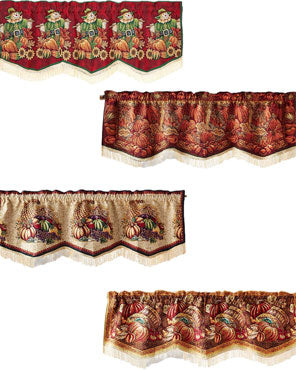 Fall Tapestry Scalloped Valances