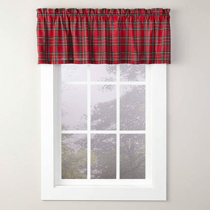 Fireside Plaid Kitchen Tier Curtain or Valance