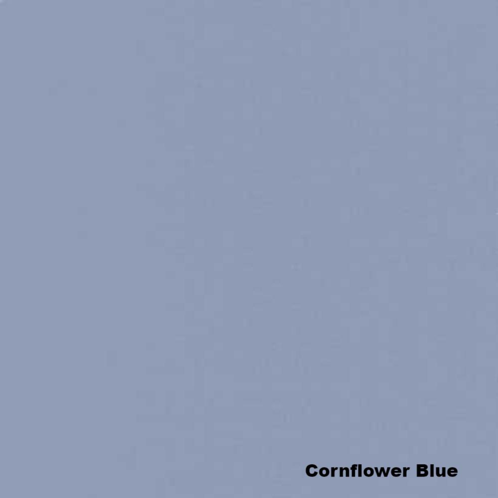 Closeup of Cornflower Blue Glasgow Tier Valance and Swag