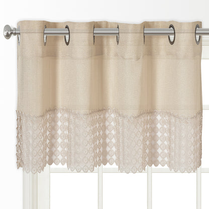 Hayden Grommet Top Panel and Valance with Macrame Bands