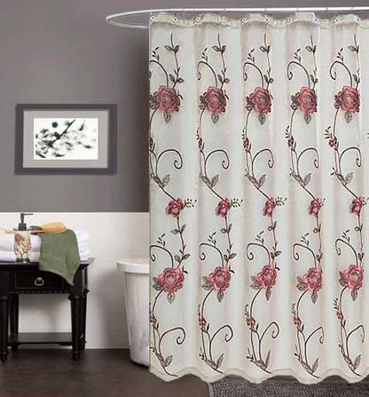 Larissa Rose Fabric  Shower Curtain