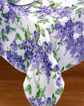 Lilac Vinyl Tablecloth