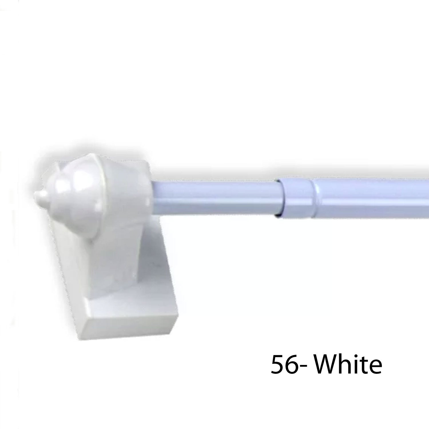 56-White Adjustable MagneRod Cafe Curtain Rod