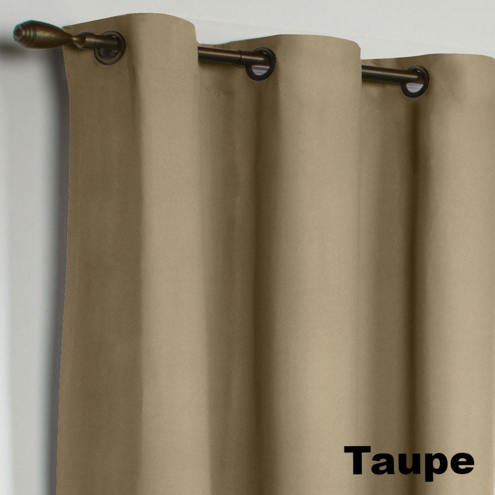 Closeup of Taupe Prelude Thermalogic Insulated Grommet Top Panel fabric and grommets
