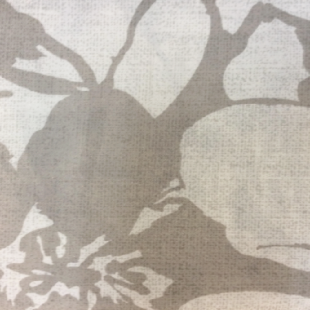Close up shot of Grey Peony Fabric Shower Curtain fabric
