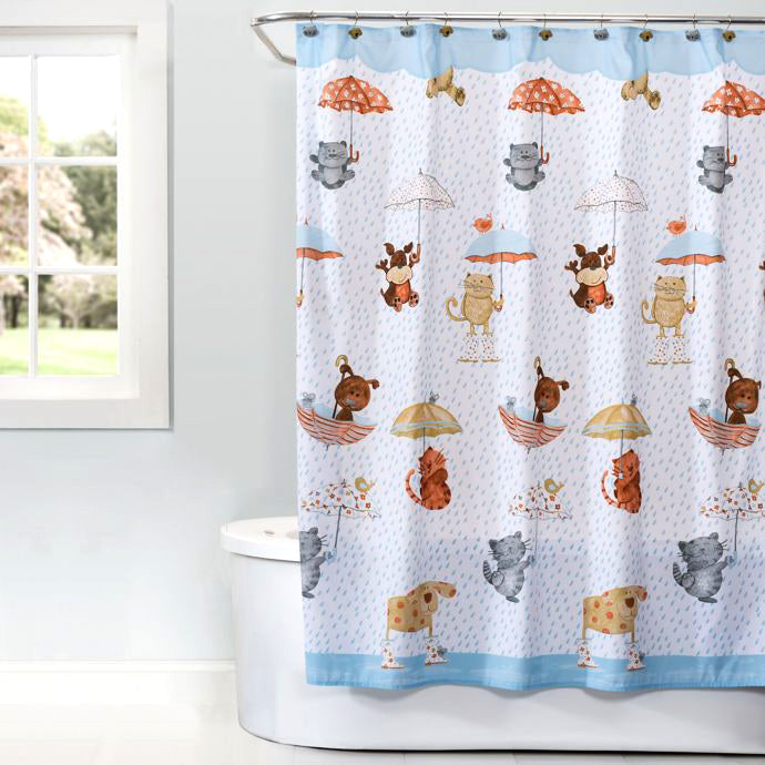Raining Cats and Dogs Shower Curtain & Accessories