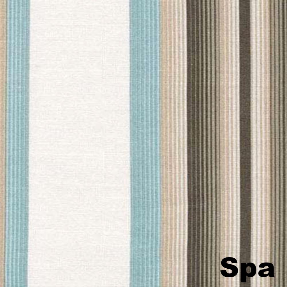 Closeup of Spa Serene Striped Grommet Top Panels fabric