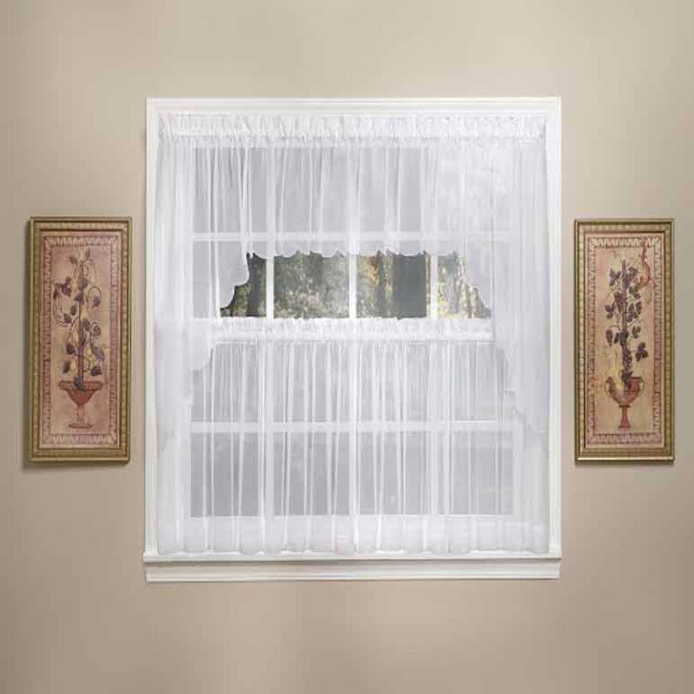 Sheer voile deals valances