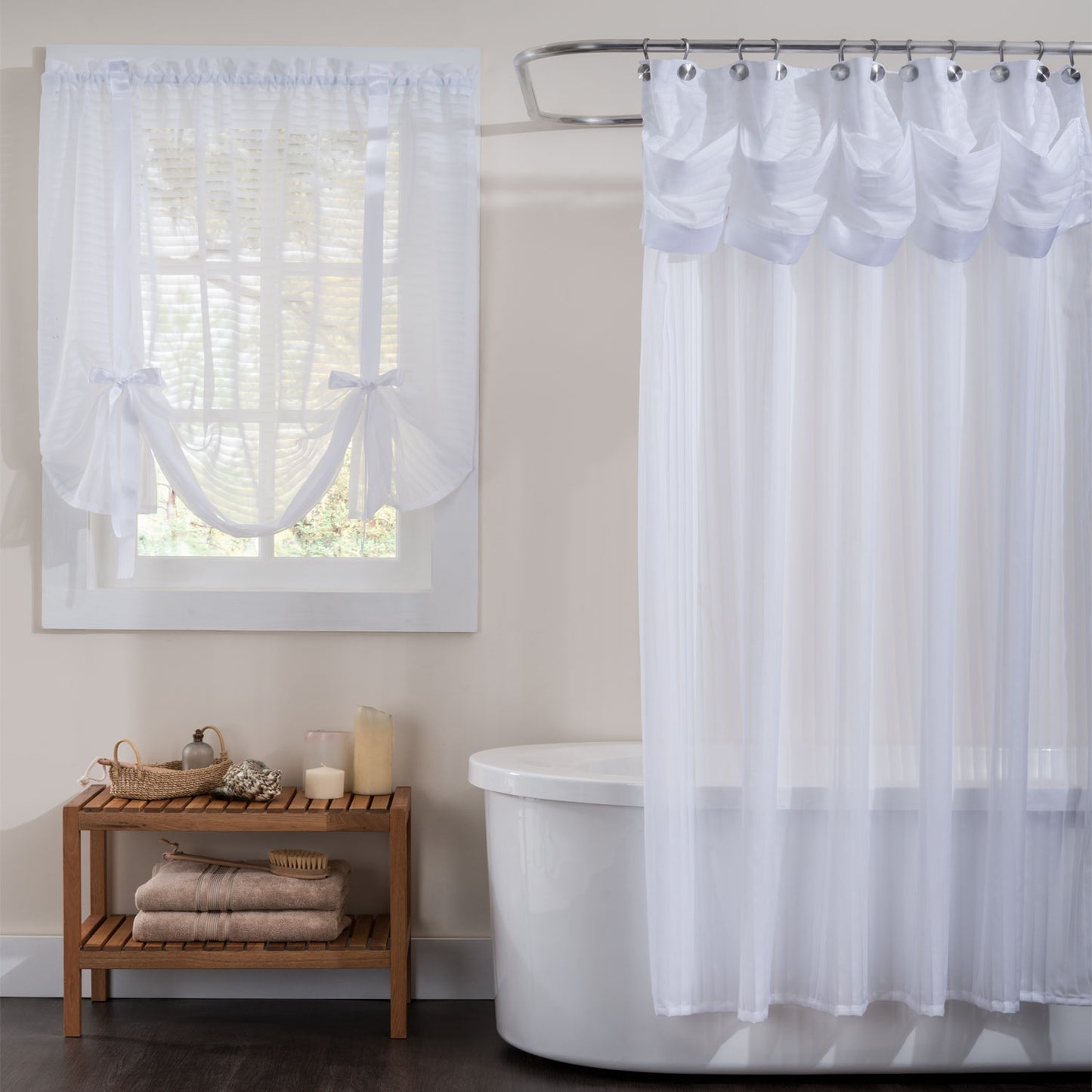 Silhouette Semi Sheer Shower Curtain