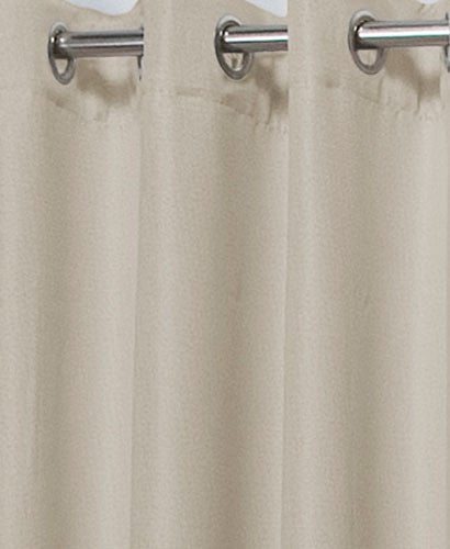 Closeup shot of Parchment Tacoma Double Blackout Shortie Grommet Top Panel fabric
