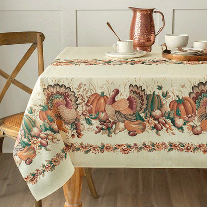 Thanksgiving Printed Fabric Tablecloth