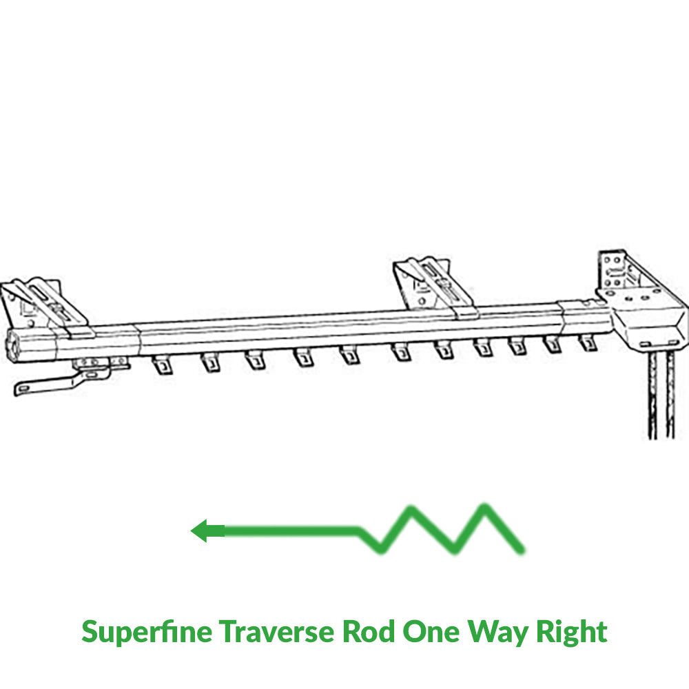 Superfine Traverse Rod One Way Draw