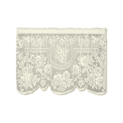 Victorian Rose Lace Kitchen Tier, Swags and Valance