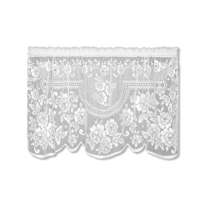 Victorian Rose Lace Kitchen Tier, Swags and Valance