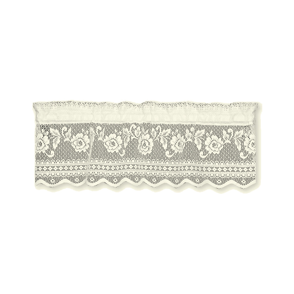 Victorian Rose Lace Kitchen Tier, Swags and Valance