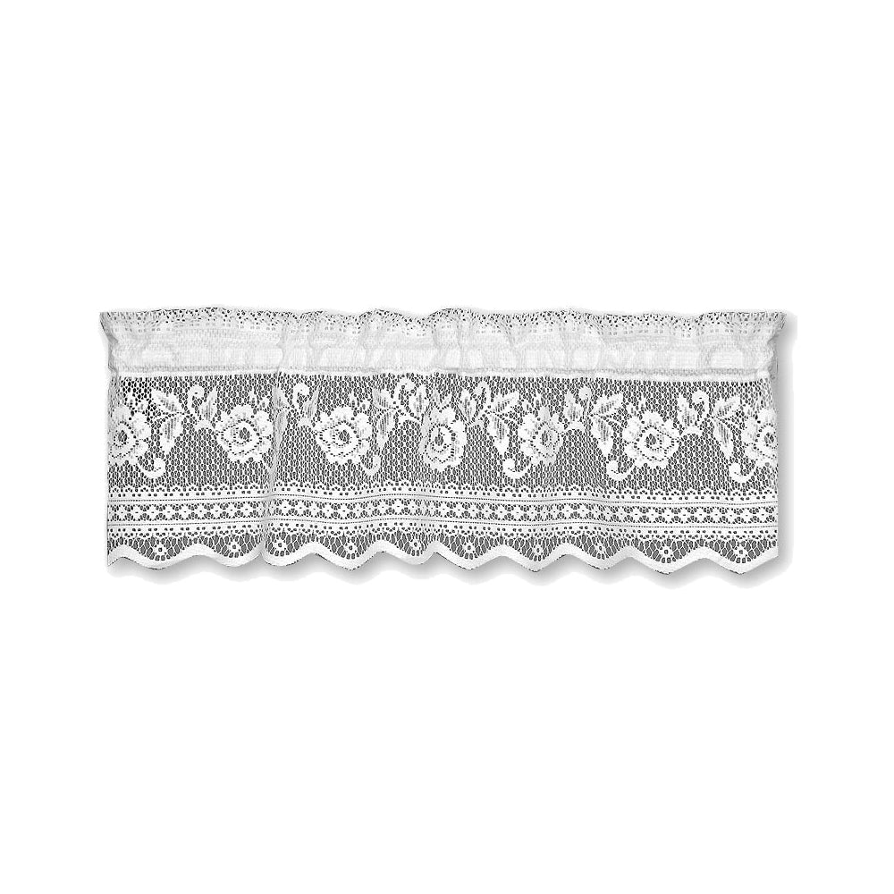 Victorian Rose Lace Kitchen Tier, Swags and Valance