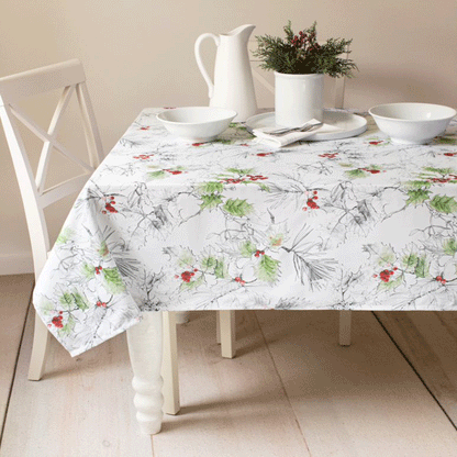 Holiday Mesh Fabric Tablecloth